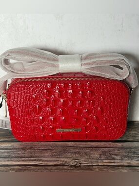 Brahmin Danica Carnation Red Melbourne Crossbody NWT Price firm